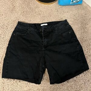 Black Denim Shorts